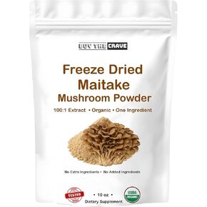 Organic Maitake Mushroom Extract Powder 100:1 – Wild-Harvested Fruit Body, Dual-Phase Hot-Water Extraction, Immune-Support Adaptogen, Vegan & Non-GMO – 10 oz (283.5 g) in Saudi Arabia