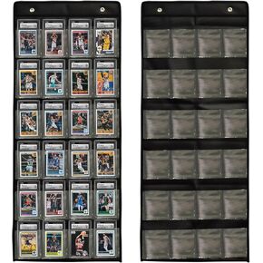 2 Pack PSA Cards Display Case, 48 Pockets PSA/BGS/CGC Grading Cards Storage Bag for Sports Card, Baseball Card, Football and Basketball Trading Card Wall Display Bag in Kuwait