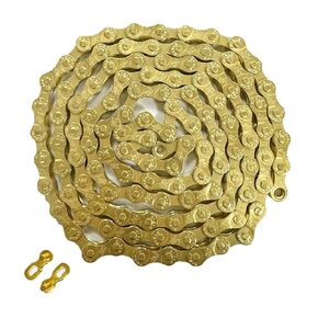 6/7/8 Speed Gold Bicycle Chain,Bicycle Chain for Road/Mountain Bicycles, (Gold-6/7/8-Speed) in Saudi Arabia