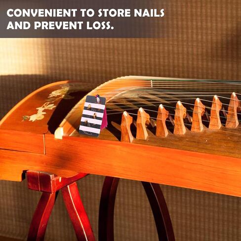 لوح تخزين الأظافر Guzheng من خشب الصندل من Toyvian، حامل اختيار الأظافر المضاد لفقدانه للبالغين وPipa الخشبي القديم مناسب لـ Guzheng والأدوات الشعبية، لون عشوائي in Kuwait
