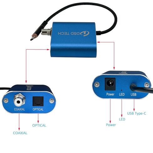 DSD TECH SH-AU03A محول صوت USB إلى SPDIF يدعم DSD64 و192K 32Bit PCM in Saudi Arabia
