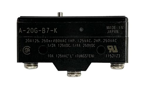 SSC Controls Electrical Switch, 20 Amp @ 125/250 VAC, SPDT, Pin Plunger, for G-Series Foot Switches, Replaces 534-SS, 7000625, Honeywell BA-2R-A2 or BA-2R62-A4, JLG Switch, SSC 11416 in Kuwait