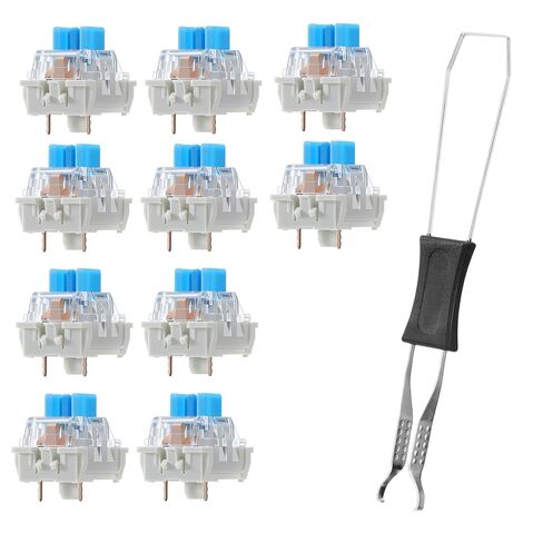 10 PCS Mechanical Keyboard Switches Keyboard Clicker for 3D Prints Blue Clicky Switches Replacement Keyboards Keys for Most Gaming Keyboards in Saudi Arabia