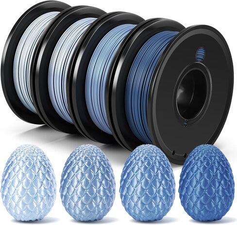 حزمة خيوط الطابعة ثلاثية الأبعاد من HOMIEE PLA، حزمة خيوط طباعة ثلاثية الأبعاد PLA 1.75 مم، 250 جرام × 4 بكرات خيوط طابعة ثلاثية الأبعاد، متوافقة مع معظم طابعات FDM والقلم ثلاثي الأبعاد، أزرق داكن in Kuwait