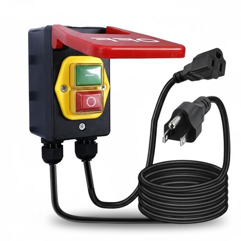 مفتاح مجداف أحادي الطور 110 فولت، مفتاح أمان لطاولة جهاز التوجيه مع مقابس أنثى، سلك طاقة ذكر 1 قدم وأنثى 5 أقدام، إيقاف طوارئ أحمر لمناشير الطاولة، طاولات التوجيه، أسلاك التمديد in Kuwait