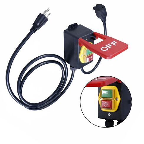 مفتاح مجداف أحادي الطور 110 فولت، مفتاح أمان لطاولة جهاز التوجيه مع مقابس أنثى، سلك طاقة ذكر 1 قدم وأنثى 5 أقدام، إيقاف طوارئ أحمر لمناشير الطاولة، طاولات التوجيه، أسلاك التمديد in Kuwait