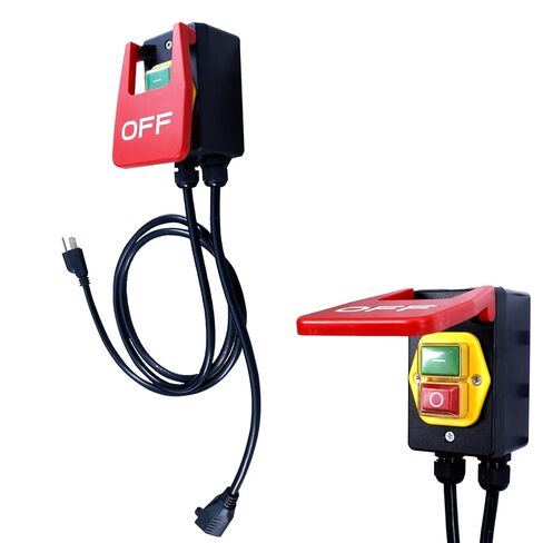 مفتاح مجداف أحادي الطور 110 فولت، مفتاح أمان لطاولة جهاز التوجيه مع مقابس أنثى، سلك طاقة ذكر 1 قدم وأنثى 5 أقدام، إيقاف طوارئ أحمر لمناشير الطاولة، طاولات التوجيه، أسلاك التمديد in Kuwait