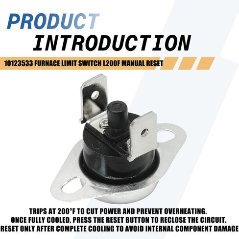 2 حزمة 10123533 مفتاح حد الفرن L200F إعادة تعيين يدوي متوافق مع Goodman Amana in Kuwait