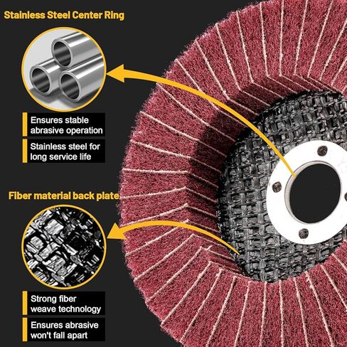 Sbestily 10Pcs 4 Inch Scour Flap Disc 120 & 240 Grit, Coarse Polishing Grinding Wheel for Metal Stainless Steel, Angle Grinder Attachment, Scouring Pads Scuff Sanding Discs Paint Rust Remover in Kuwait