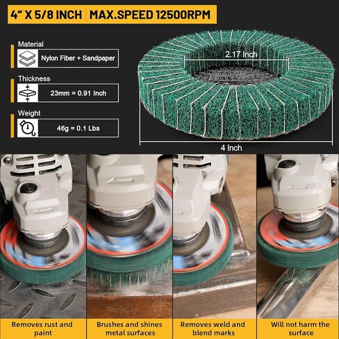 Sbestily 10Pcs 4 Inch Scour Flap Disc 120 & 240 Grit, Coarse Polishing Grinding Wheel for Metal Stainless Steel, Angle Grinder Attachment, Scouring Pads Scuff Sanding Discs Paint Rust Remover in Kuwait