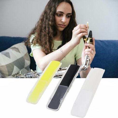 ألتو ساكسفون القصب 3PC، قوة 2.5 الراتنج بي ألتو ساكس القصب مع حالة فردية للساكسفون المهنية، طرف القصب أرق وتكنولوجيا القطع، التقليدية الملونة للمبتدئين in Saudi Arabia