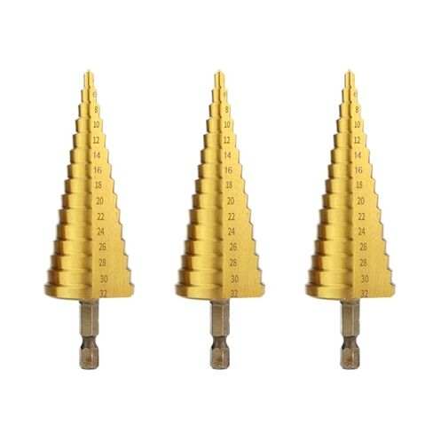 1Pcs 4-32mm HSS Step Pagoda Drill Bit Conical Stage for Metal Wood High Speed Stepped Power Tools in Kuwait