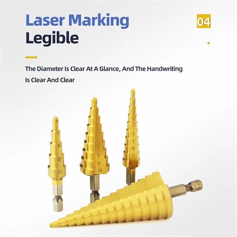 1Pcs 4-32mm HSS Step Pagoda Drill Bit Conical Stage for Metal Wood High Speed Stepped Power Tools in Kuwait