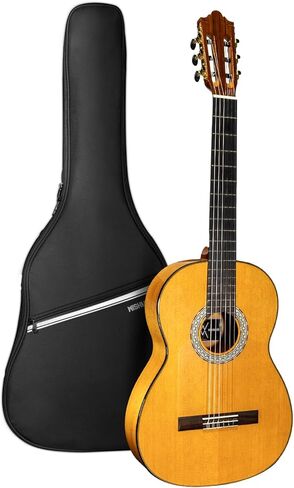 Wishmade Thin Body Acoustic-Electric Guitar, 39 Inch Nylon String Guitar for Beginner Adults -Natural in Saudi Arabia