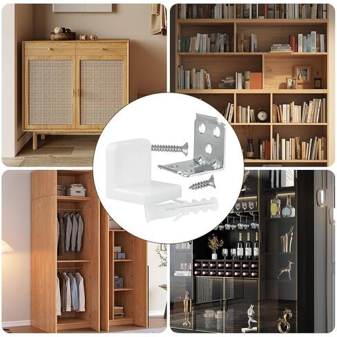 Furniture Anchor Kit 10 Sets Wall Anchors for Furniture with Screws Drilling to Install in Kuwait