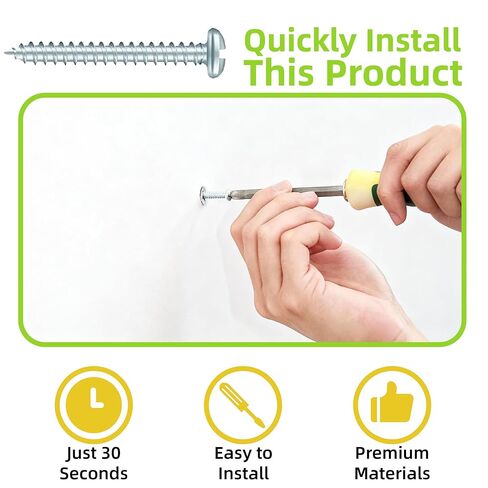80 قطعة من مرساة الجدران الجافة ذاتية الحفر من الزنك مع مجموعة براغي، 40 مرساة جدارية معدنية شديدة التحمل ومسامير 40#8 × 1-1/4 بوصة، تعليق وتثبيت 50 رطل in Kuwait