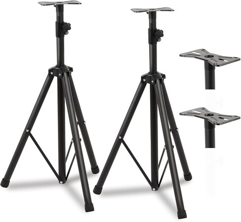 Dollate Speaker Stand Pair Heavy Duty Hold up to 150lbs Capacity, Speaker Tripod Stand with Speaker Plate, Adjustable Height from 40" to 70.8", 35mm Compatible Insert in Saudi Arabia
