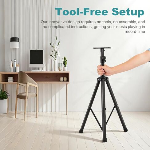 Dollate Speaker Stand Pair Heavy Duty Hold up to 150lbs Capacity, Speaker Tripod Stand with Speaker Plate, Adjustable Height from 40" to 70.8", 35mm Compatible Insert in Saudi Arabia