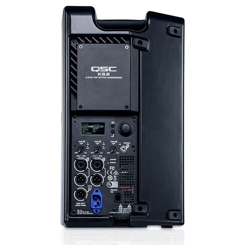 QSC K8.2 Two-Way 8" 2000W Powered Portable PA Speaker with DSP Processor (Pair) Bundle with Auray SS-47S-PB Steel Speaker Stand with Case and 2X XLR-XLR Cable in Kuwait