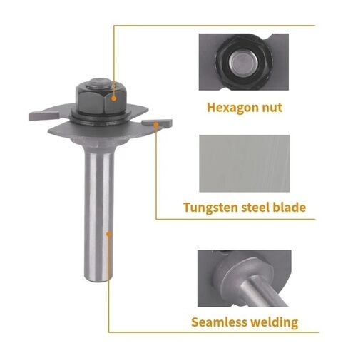 1piece Carbide T Type Slotting Cutter, 8mmx38mmx2mm Router Bit End Mill for Woodworking Processing Tool in Kuwait