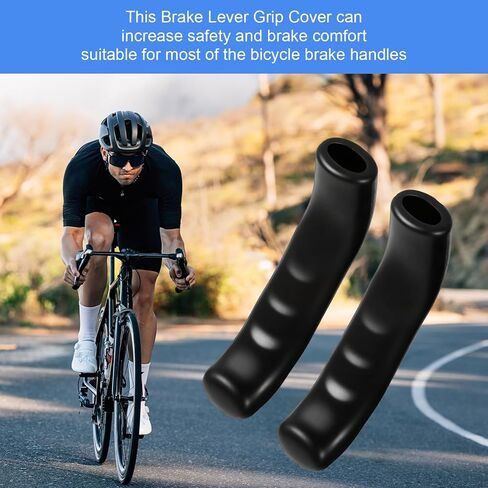 Yuanchu 4 Pairs Universal Bike Brake Lever Covers, Silicone Non-Slip Brake Handle Grip Protector Sleeves for Most Road and Mountain Bikes in Saudi Arabia