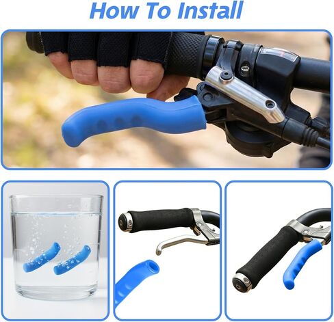 Yuanchu 4 Pairs Universal Bike Brake Lever Covers, Silicone Non-Slip Brake Handle Grip Protector Sleeves for Most Road and Mountain Bikes in Saudi Arabia