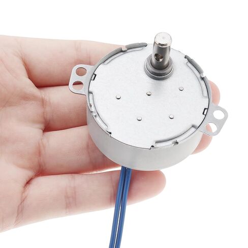 2 Pack Synchronous Motor AC 100-127V 15-18RPM 4W CW/CCW Permanent Magnet Motor Synchron Turntable Motor for Display Rack, Shaking Stand, PTZ Support (4, Watts, 18, RPM) in Saudi Arabia