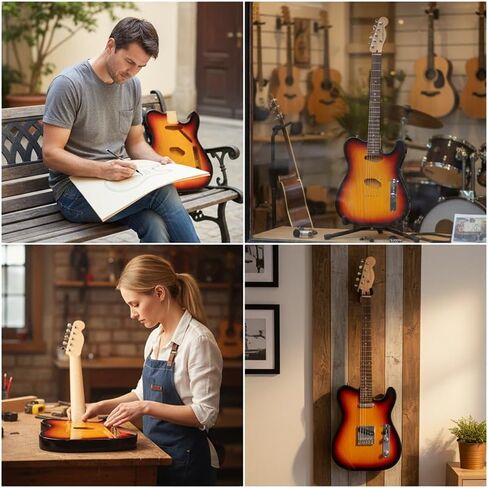 جيتار كهربائي بودي ألدر S-S-H بودي لفيندر ستراتوكاستر نمط جيتار كهربائي غير مكتمل ملحق بديل DIY، غروب الشمس أصفر، GSB25A in Saudi Arabia
