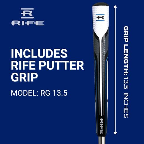 مضرب Rife ENZO بطول إضافي 91.44 سم الطول الإجمالي مع مقبض نادي الغولف الطويل للغاية 13.5 بوصة يتضمن غطاء رأس المضرب in Kuwait