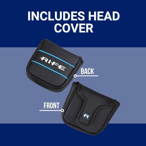 مضرب Rife ENZO بطول إضافي 91.44 سم الطول الإجمالي مع مقبض نادي الغولف الطويل للغاية 13.5 بوصة يتضمن غطاء رأس المضرب in Kuwait