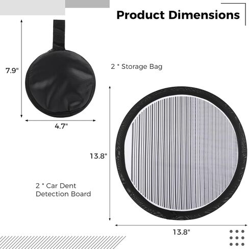 2 Pcs Foldable Car Dent Detection Light Boards With Storage Bag, Flexible Panels For Scratch, Hail, And Impact Repair in Saudi Arabia