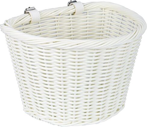 Bike Basket Woven Basket Front Handlebar Wicker Bicycle Basket with Adjustable Straps for Women Cruiser City Bicycle Multiple Colors to Choose in Saudi Arabia