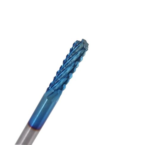 10 قطعة 1/8 "3.175 مللي متر عرقوب نهاية مطحنة CNC بت التوجيه 0.8-3.175 مللي متر نانو الأزرق طلاء لقم الحفر القاطع أدوات النجارة in Kuwait