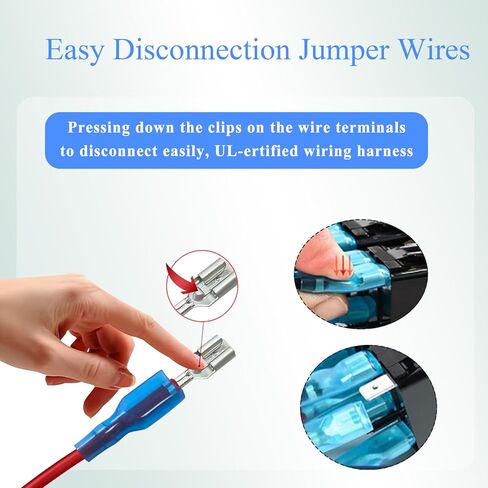 Universal 12V/24V Waterproof Rocker Switch Kit Blue LED ON/Off SPST 5Pin Toggle with Pre-Wired Jumper Harness for for Starlink (5Pin Switch) in Saudi Arabia