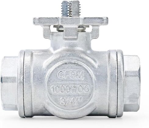 1" SS304 Stainless Steel High Platform Three-Way Ball Valve T/L Type Female Thread DN8/DN10/DN15/DN20/DN25(3/4",L Type) in Kuwait