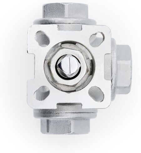 1" SS304 Stainless Steel High Platform Three-Way Ball Valve T/L Type Female Thread DN8/DN10/DN15/DN20/DN25(3/4",L Type) in Kuwait