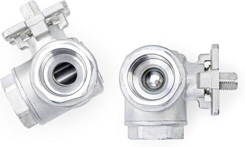 1" SS304 Stainless Steel High Platform Three-Way Ball Valve T/L Type Female Thread DN8/DN10/DN15/DN20/DN25(3/4",L Type) in Kuwait