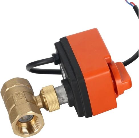 1PCS DN15 DN20 DN25 DN32 DN40 Ball Valve AC220V 3-Wire 2-Way Control Brass Thread Ball Valve Stable(1",24VDC_2 Way) in Kuwait