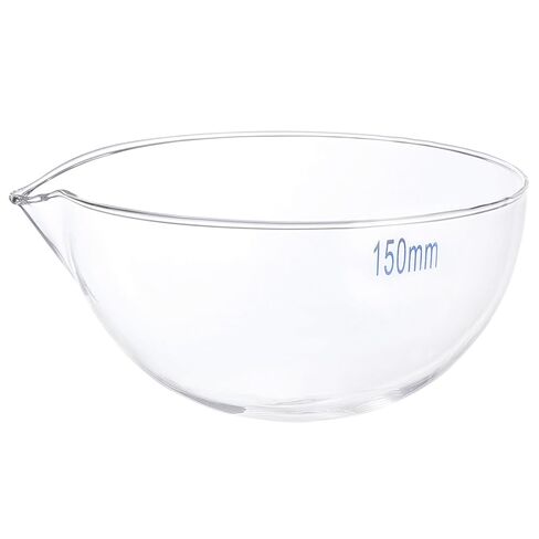 Luxshiny Heat-Resistant Glass Evaporation Dish with Spout for Laboratory Use Round Bottom Evaporating Basin for Concentrating and Drying Solids in Saudi Arabia