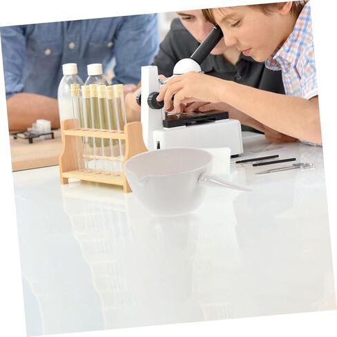 Luxshiny Porcelain Round Evaporating Container with Handle Heat-Resistant Laboratory Basin for Safe Pouring and Surface Area Evaporation for School and Home Use in Saudi Arabia