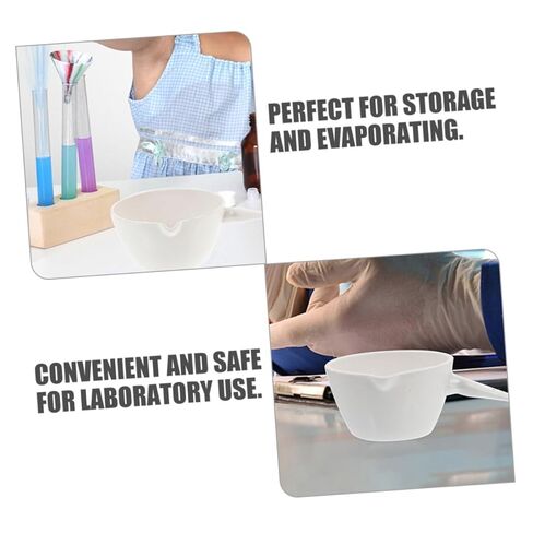 Luxshiny Porcelain Round Evaporating Container with Handle Heat-Resistant Laboratory Basin for Safe Pouring and Surface Area Evaporation for School and Home Use in Saudi Arabia