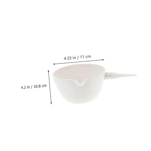 SAFIGLE Porcelain Evaporating Bowl with Handle Round Evaporation Basin Heat-Resistant Lab Dish Surface Area for School Home Laboratory Use with Spout for Easy Pouring in Saudi Arabia