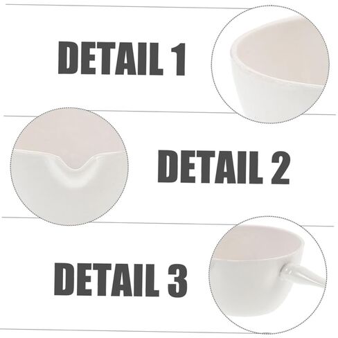 SAFIGLE Porcelain Evaporating Bowl with Handle Round Evaporation Basin Heat-Resistant Lab Dish Surface Area for School Home Laboratory Use with Spout for Easy Pouring in Saudi Arabia