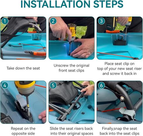 رافعة مقعد الكاياك لمدى الحياة Tamarack Pro، Teton Angler، Kenai Pro Kayaks، رافعة مقاعد بديلة لقوارب صيد الأسماك بالمجداف، رافعات تثبيت على وسادة الجلوس، ملحقات تخزين مريحة معززة، عبوتان in Kuwait