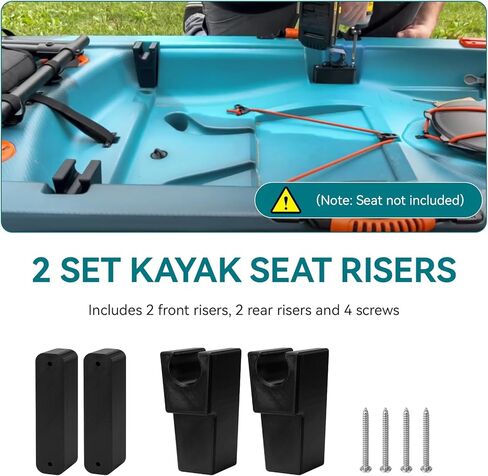 رافعة مقعد الكاياك لمدى الحياة Tamarack Pro، Teton Angler، Kenai Pro Kayaks، رافعة مقاعد بديلة لقوارب صيد الأسماك بالمجداف، رافعات تثبيت على وسادة الجلوس، ملحقات تخزين مريحة معززة، عبوتان in Kuwait