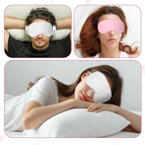 2 Pcs Soft Eyeshade Cover with Elastic Strap, Faux Fur Adjustable Sleeping Mask, Comfortable Furry Nap Night Sleeping Masks for Valentine's Day Gifts, Women, Men in Saudi Arabia
