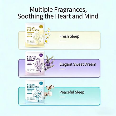 Steam Eye mask, 2-Piece self-Heating Eye mask, Chrysanthemum-Scented Disposable SPA Eye Sleep mask, Essential for Travel and a Relaxing Gift in Saudi Arabia