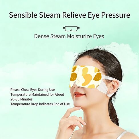 Steam Eye mask, 2-Piece self-Heating Eye mask, Chrysanthemum-Scented Disposable SPA Eye Sleep mask, Essential for Travel and a Relaxing Gift in Saudi Arabia