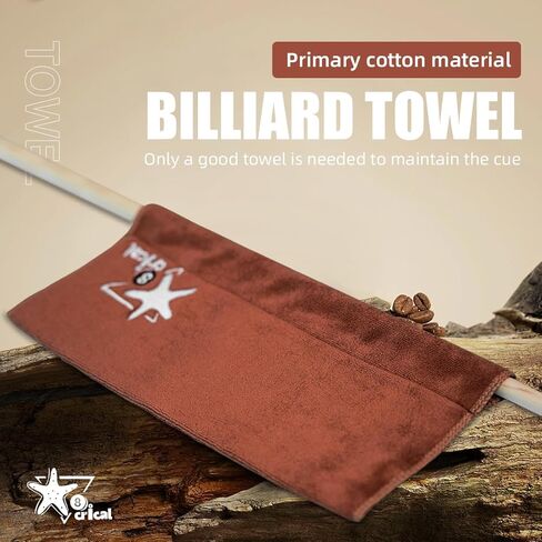 CRICAL Pool Cue Cleaning Towel – Wrap-Around Cue Shaft Cleaner for Removing Chalk, Oil & Dirt | Soft Cotton Billiard Cue Maintenance Cloth for Pool Cue Care in Saudi Arabia