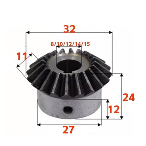 Steel Heavy Duty Motor Pinion Gear 2pcs 2M15Teeth Inner Hole 8/10/12/14/15 Mm Gear Steel 90 Degrees Meshing Angle Gears Screw M5(12mm) in Saudi Arabia